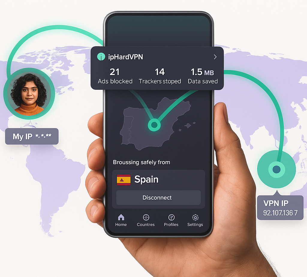 Pantalla de ejemplo Iphard VPN